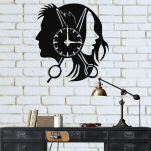 Hair Salon Metal Wall Clock
