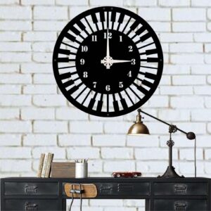 Music Notes Metal Wall Clock