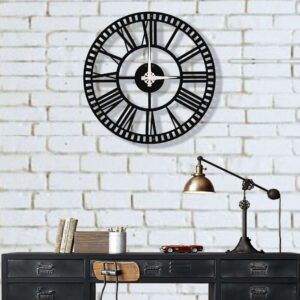 Numbers Roman Clock Metal Wall Art