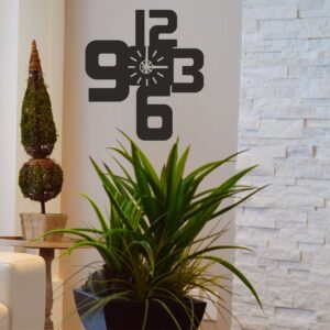 Bold Numbers Metal Wall Clock