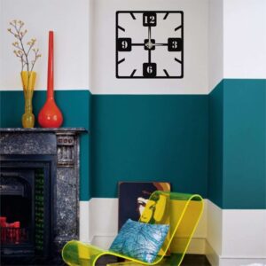Square Modern Metal Wall Clock