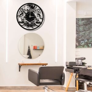 Barber Shop Metal Wall Clock