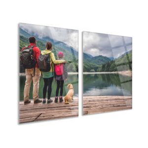 Personalized Set of 2 Wall Decor Glass Wall Decor
