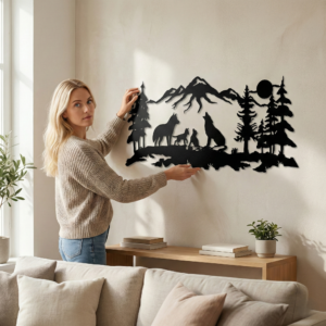 Wolf Family Metal Wall Art