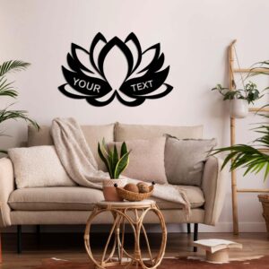 Personalized Lotus Metal Wall Art