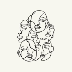 Faces Line Art - APT743