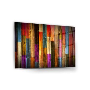 Colored Woods Glass Wall Decor