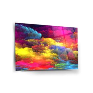 Clouds Glass Wall Decor
