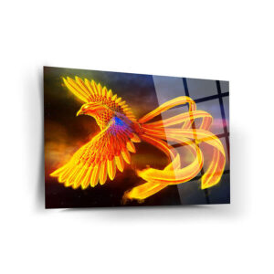 Phoenix Glass Wall Decor