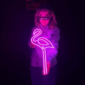 Flamingo Neon Metal Sign