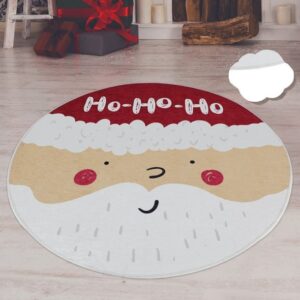 Ho Ho Ho Christmas Round Rug