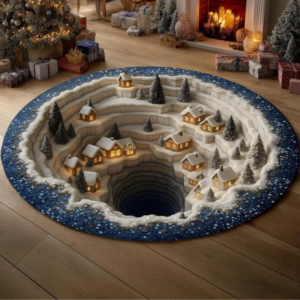 Etgdecor 3D Noel Christmas Area Rug