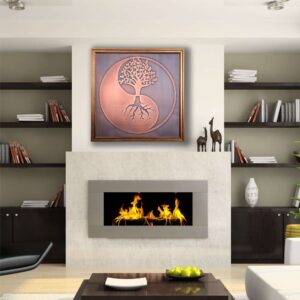 Yin Yang Copper Wall Art - Balance and Harmony Metal Decor