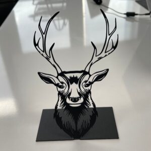 Deer Head Desktop Decor – Metal Desk Stand