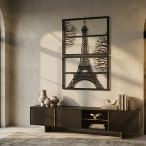 Modern Metal Eiffel Tower Paris 4-Piece City Wall Art