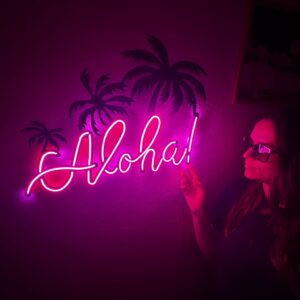 Aloha Neon Metal Sign