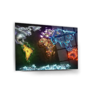 Etgdecor Linear Abstract Tempered Glass Wall Art