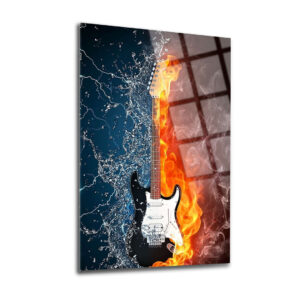 Etgdecor Overlapping Forms Tempered Glass Wall Art
