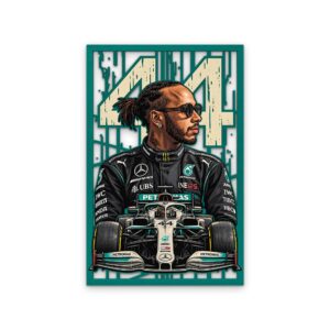 Racing Pilot Number 44 Metal Wall Art