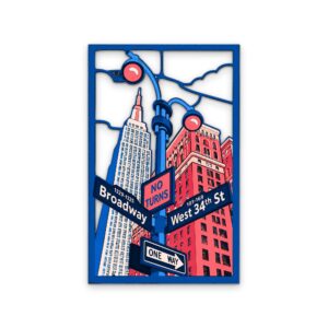 New York Street Signs Metal Wall Art
