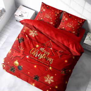 Merry Christmas 3D Santa Bedding Set – Double